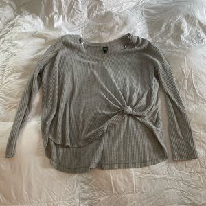 Wild Fable Gray Waffle Knit Shirt (L)